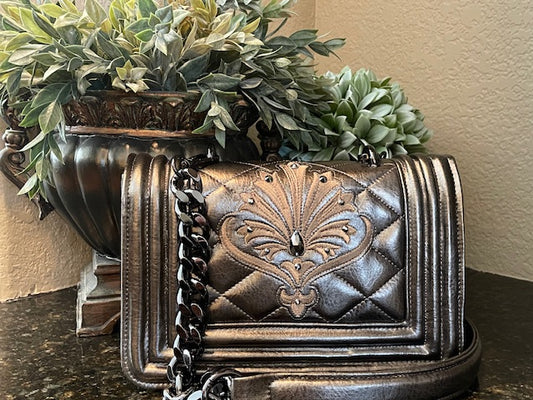 Pennie Patton -Art Deco Embroidered Tessa Hand Bag