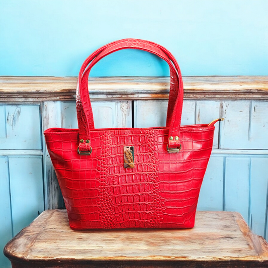 Melanie Dennis- Self -Drafted Ruby Croc Tote